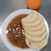 Fotografie jídla Hovězí pečeně na paprikách, houskový knedlík