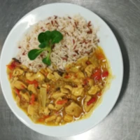 Fotografie jídla Kuřecí směs, dušená rýže