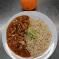 Fotografie jídla Masová čertovská směs, chlupatá rýže