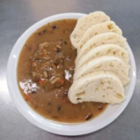 Fotografie jídla Myslivecká hovězí pečeně, houskový knedlík