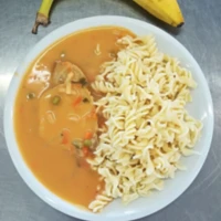 Fotografie jídla Bratislavské vepřové plecko, těstoviny