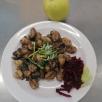 Fotografie jídla Pečené gnocchi s houbami