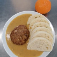 Fotografie jídla Ruský biftek na smetaně, houskový knedlík