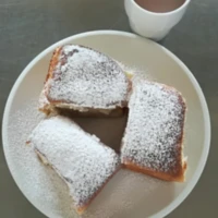 Fotografie jídla Tvarohové buchty, ochucené mléko