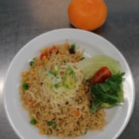 Fotografie jídla Zeleninové rizoto, zeleninová přízdoba