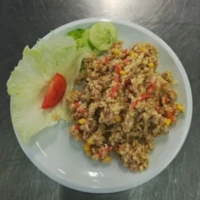 Fotografie jídla Bulgurový salát s tuňákem, přízdoba