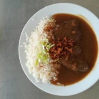 Fotografie jídla Vídeňská roštěná, dušená rýže