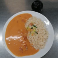 Fotografie jídla Debrecínská vepřová pečeně, dušená rýže